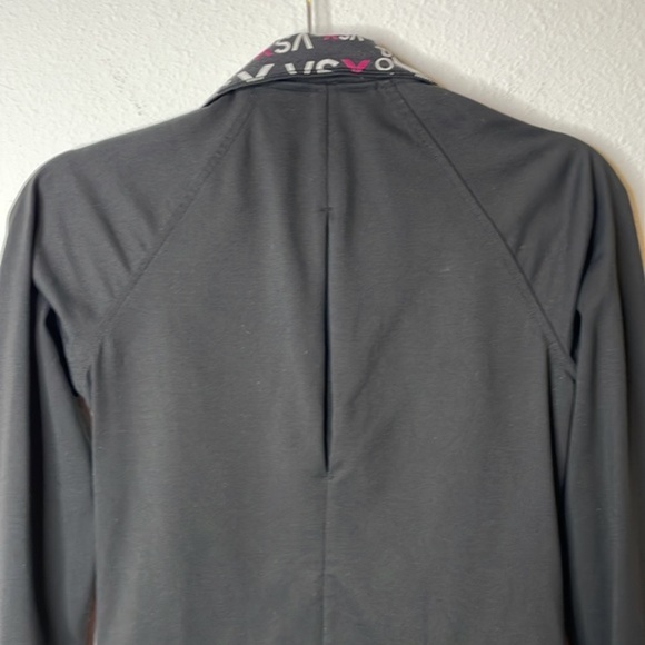 Victorias Secret VSX Size XS Black Pink Zip Up Athletic Mesh Inset Sweatshirt - Picture 13 of 15